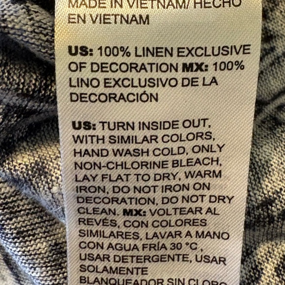 Chico's Linen Navy and White Floral Top - Picture 6 of 6